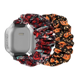 FTYQUEE 2 Pack Elastic Scrunchie Strap Compatible with Gizmo Watch 3 2 1, Gabb Watch 3 2 1, SyncUP Kids Watch, 20mm, Quick Release, Replacement Wristband for Kids Boys Girls