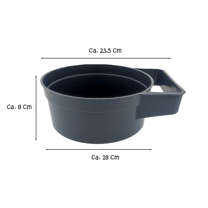 Plasterware Diameter 180 mm Hard PVC Grey Mixing Cup Plaster