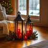 Homemory Christmas Red Flickering Flameless Candles, Battery Operated Acrylic LED