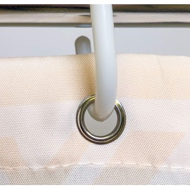 African American Expressions Shower Curtain with Hooks - 71 x 71 Inch, Blessed Life Mudcloth Pattern