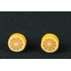 Miniblings Earrings Round Orange Fruit Fruit Oranges Plug Stud Earring