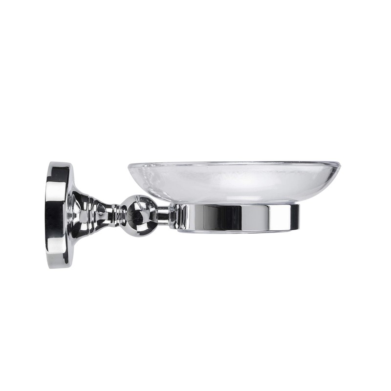 Croydex QM461941 Glue-Fix Worcester Soap Dish and Holder, Easy Fit