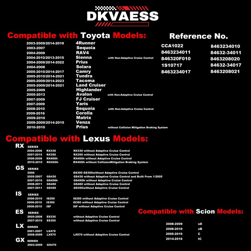 dkvaess Cruise Control Switch 84632-34011 Compatible with Toyota Camry Corolla