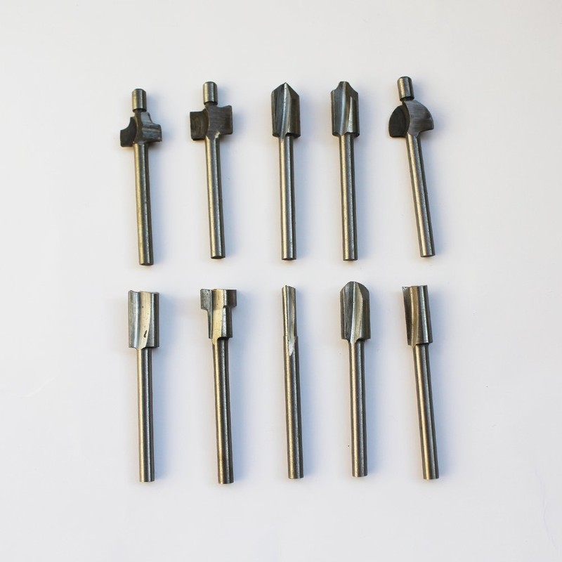 Leen4You 1/8"(3.2mm) Mini Shank HSS Titanium Router Bits Fit for