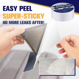 PAULINN RV Camper Roofing Repair Sealant Tape White, 4 Inch X 50 Foot Natural Rubber Roof Sealing Tape, UV & Weatherproof Roof Seal Tape for RV Camper Trailer Boat Sealing Leak Repair