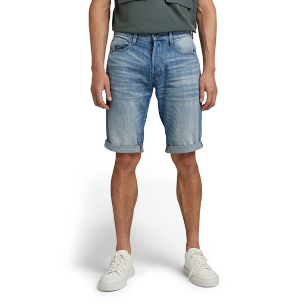 G-Star Men's 3301 Denim Shorts, Blue (lt aged D07432-8973-424), 30