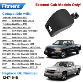 TOP-MAX Extended Cab Rear Vent Window Latch Compatible with 1999-2007 Chevy Silverado GMC Sierra 1500 2500 3500, Body Side Vent Window Latch Replace for 12474945