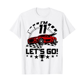11 Year Old Race Car 11th Birthday Racing Racecar Boys Girls T-Shirt