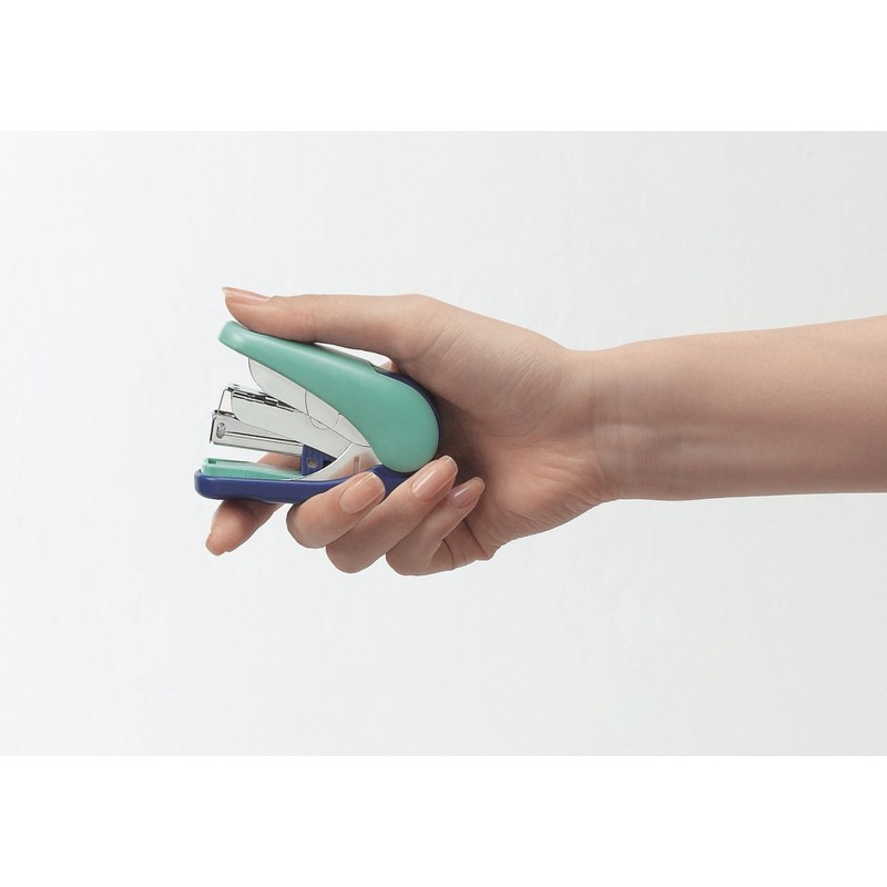 PLUS Japan, Flat Clinch Power Assist Stapler Mini in Red,