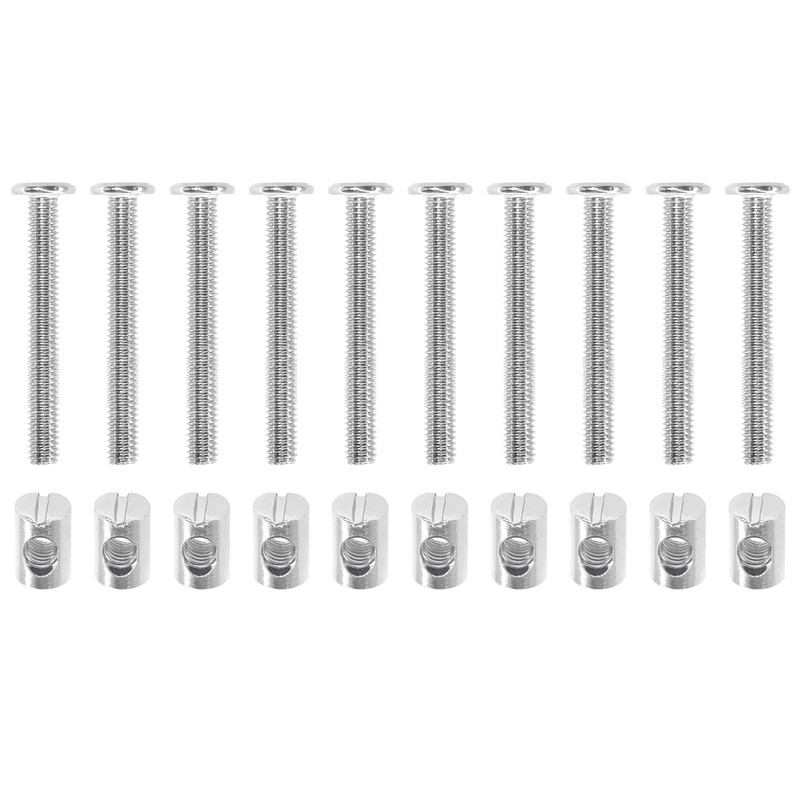 10 Sets of Furniture Connector Bolts and Barrel Nuts,Bed Bolt