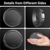 Beasea Aluminum Foil Cups Plastic Lids, 100pcs 4.7 Inch Disposable