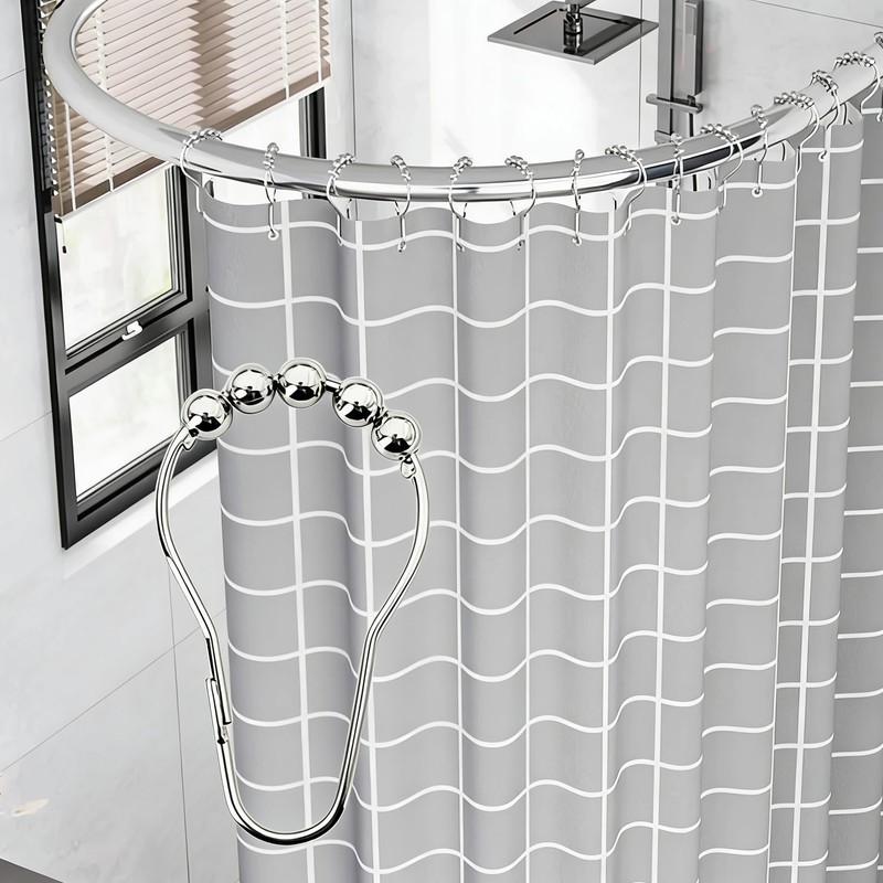 24 Pcs Shower Curtain Hooks, Stainless Steel Shower Curtains Rings