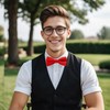 Generic Classic Pre-tied Bow Tie Adjustable Length Satin Bowtie for