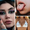PEAKLINK Black Titanium Nipple Bars 16 Gauge Straight Internally Threaded