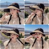 Qzkouma QHK-581 Women's Sun Visor, UV Protection, Straw Hat, Wide