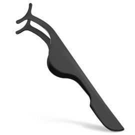 Sibba False Lash Tweezers 1 Piece Volume Eyelash Extension Wearing Remover Curlers Applicator Tool Anti-Slip Grip Holder Tools Eye Makeup Curved Tip Clip Set Clamp