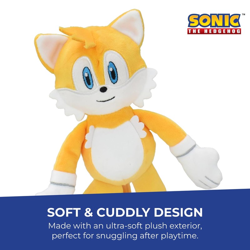 Multipet Sonic Tails Plush Dog Toy, 9-inch