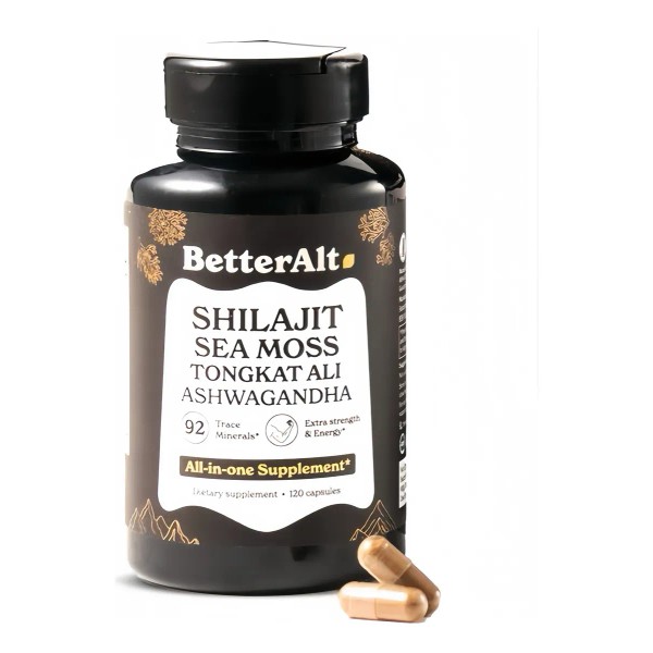 Elfleaf Betteralt Sea Moss Shilajit Capsules 120 Capsules Algas Marinas