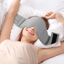 FRESHME Weighted Eye Mask for Sleeping - Comfortable Blackout Cotton Weighted Eye Pillow Oversize Large Soft Sleeping Face Eye Cover with Nose Pad for Men Women Travel Airplane Night Essential