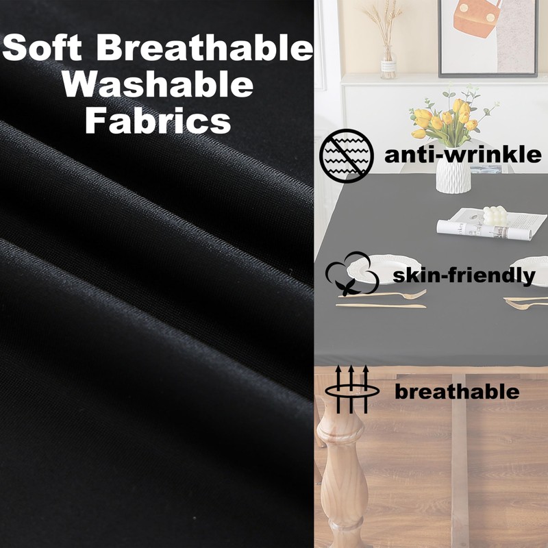 Limalred Fitted Spandex Rectangle Tablecloth, Soft Skin Friendly Non Pilling