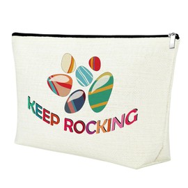 Mxrymvu Funny Geologist Gifts Makeup Bag Rock Collector Gifts for Women Travel Bag Gift for Geology Lover Cosmetic Bag Geology Themed Gifts Geology Student Gifts Zipper Pouch Keep Rocking