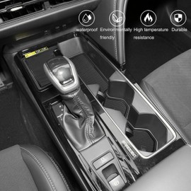 SENSHINE Cup Holder Insert for Toyota Camry Accessories 2025 2026 Center Console Glove Box Liners Door Pocket Slot Mats for Camry 2025 SE LE XLE XSE Non-Slip Customized Interior Pad 18 Pcs Set (Black)