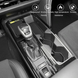SENSHINE Cup Holder Insert for Toyota Camry Accessories 2025 2026 Center Console Glove Box Liners Door Pocket Slot Mats for Camry 2025 SE LE XLE XSE Non-Slip Customized Interior Pad 18 Pcs Set (Black)