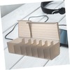KONTONTY Plastic Cable Management Box Lid 7-Slot Cord Organizer Case