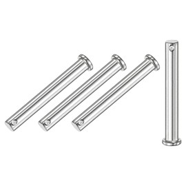 M METERXITY 4-Pack Single Hole Clevis Pins, M10 x 80mm 304 Stainless Steel Flat Head Clevis Pins for Mechanical Linkage/Fixed Parts/Ship Rigging, Link Hinge Pin Reusable