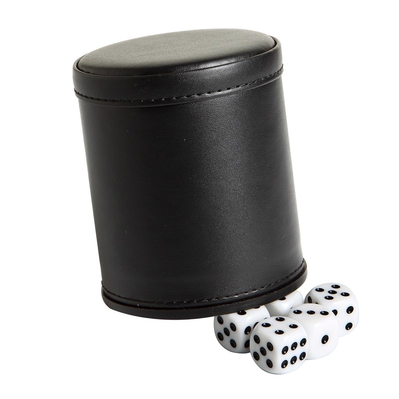 Hathaway Modifier Dice Cup with 5 Dice, Black, 16mm