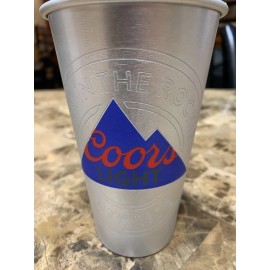 Coors Light  New-Coors Light / NY Giants Alum Cup 22 Oz Set Of 2 Turns Blue When Filled