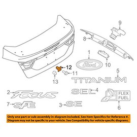 Ford OEM 12-18 Focus Trunk Lid-License Mount Nut W714172S300