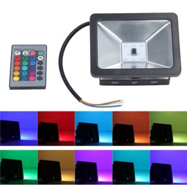 RGB Flood Light 10W IP65 Waterproof Color Changing Spotlight for Outdoors 110‑220V