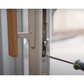 Dual Point Mortise Lock with Face Plate 11.75" for Sliding Patio Glass Door | Multi-Point Mortise Locking Mechanism Replacement with 11" Hole Spacing Alloy Steel Door Hardware