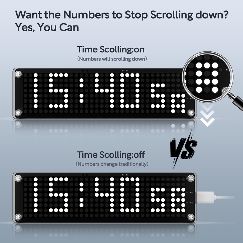 NPHMbM WiFi Clock with NTP Sync, LED Table Clock WiFi
