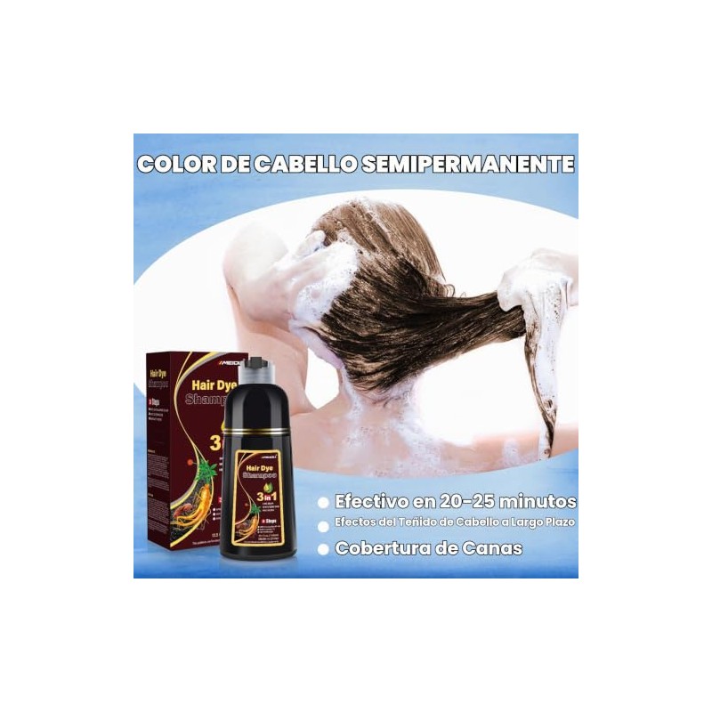 Iiimeidu Tinte Cabello Shampoo Gris Negro Ingredientes Herbolarios Mujeres Hombres