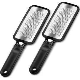 Raspador de Pies, 2 Piezas de Acero Inoxidable Pedicura Quita Callos para los Pies, Herramientas Profesionales para el Cuidado de los Pies para Pedicura para Eliminar Callos de Piel Dura