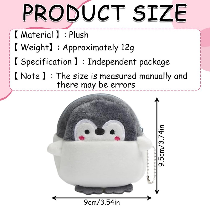 MIRKUZI Münzbörsen für Damen 2 Stück kleine Geldbörse mit Tiermotiv,