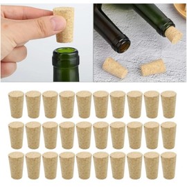 10 Pcs Brown Cork for Bottles Stoppers, Tapered Corks Stoppers DIY Craft Art Model Building 22 * 17 * 35Mm Bottle Stoppers Excellent| Practical and Attractive Wine Making