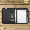 Arpan A4 Conference Folder with Handle Ringbinder Folio with Zipper