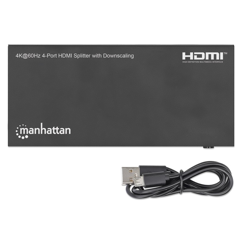 Manhattan Divisor de Video Splitter HDMI, 18G, EDID, 4X HDMI,