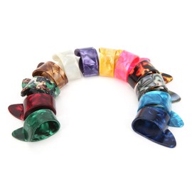 Púa De Pulgar Para Guitarra, Púas De Dedo De Celuloide Planas Coloridas Kit De Selección De Pulgar Tocar La Guitarra Accesorios Para Instrumento De Cuerda Principiantes