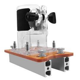 2 in 1 Invisible Fastener Slotting Bracket, Multifunctional Aluminum Alloy Wood Router Base for 65mm Trimming Machine, Wood Palm Router Base Grooving for Cabinet Wardrobe Furniture