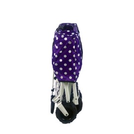 WagonsRus Limited Edition All-Terrain Collapsible Folding Utility Wagon Beach Outdoor Camping Sports (Purple Polka Dot)