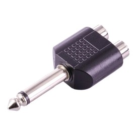 Adaptador Audio Rca Splitter Macho Jack 6.35mm Estereo Plug