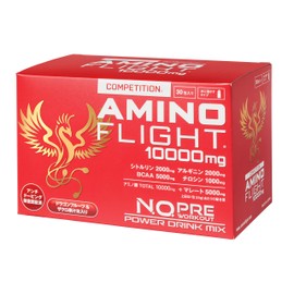 Amino Flight 10,000 mg Competition, 30 Packets, Super Amino Acids, Citrulline, Malate, Arginine, BCAA, Others, 15,000 mg/pack, Powder (Dissolves in Water)