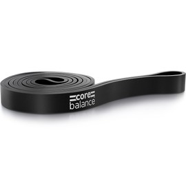 Core Balance Long Loop Resistance Band For Assisted Pull Ups Natural Latex (Black 10kg to 30kg)