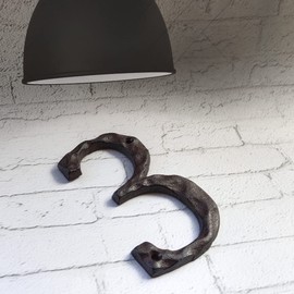 BetLight Cast Iron House Numbers-5 Inch Rustic Address Number- Solid & Heavy Duty/Easy Install with Matching Screws-Number 3