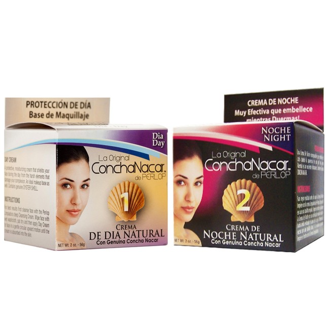LA Original ConchaNacar A Cosmetic DAY & NIGHT Face Cream De Perlop 2 oz.. (2 Pack).. HPVagr