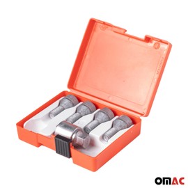 OMAC Wheel Lock Kit for Mini Cooper Clubman Countryman M14X1,25 Silver 4Locks & 1Key